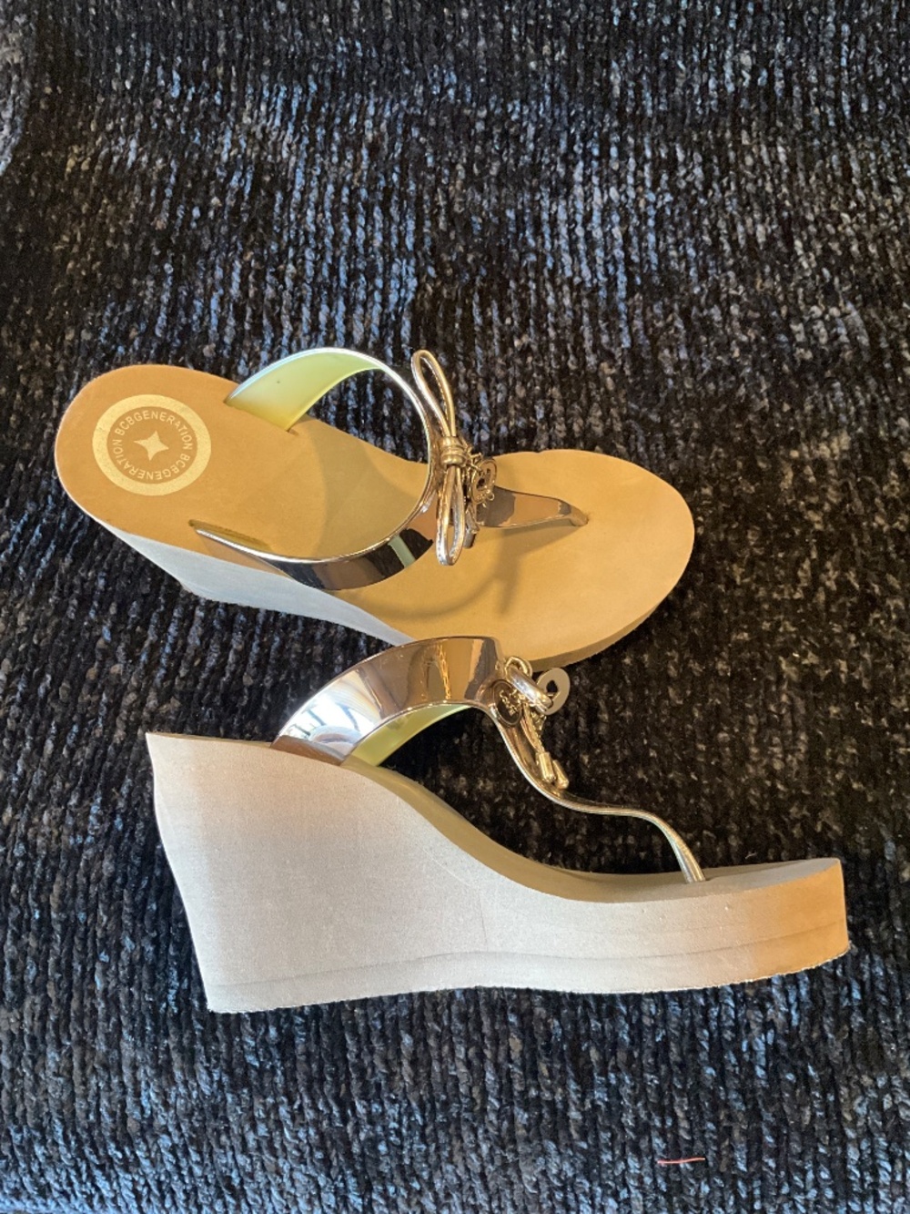 BCBGeneration Wedge Thong Sandals - 7 - Picture 5 of 5